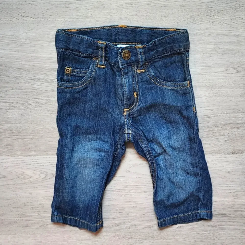 Carter's Boy's Infant Denim Pants Snap Button Closure Jeans Size 3 Months 3M
